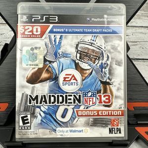 Madden NFL‎ 13 Bonus Edition w/ 8 Ultimate Team Draft Packs Playstation 3 EA